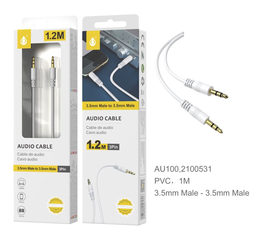 Adaptador Lightning a Jack 3.5mm | Shift Plus AL405 | para Auriculares  Macho a Hembra| Advanced Series Blanco